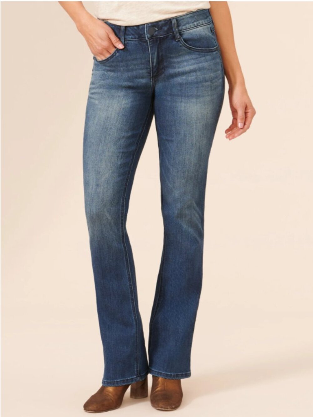 Democracy "Ab"solution® Itty Bitty Bootcut Petite Blue Jeans, Blue Denim, 14P